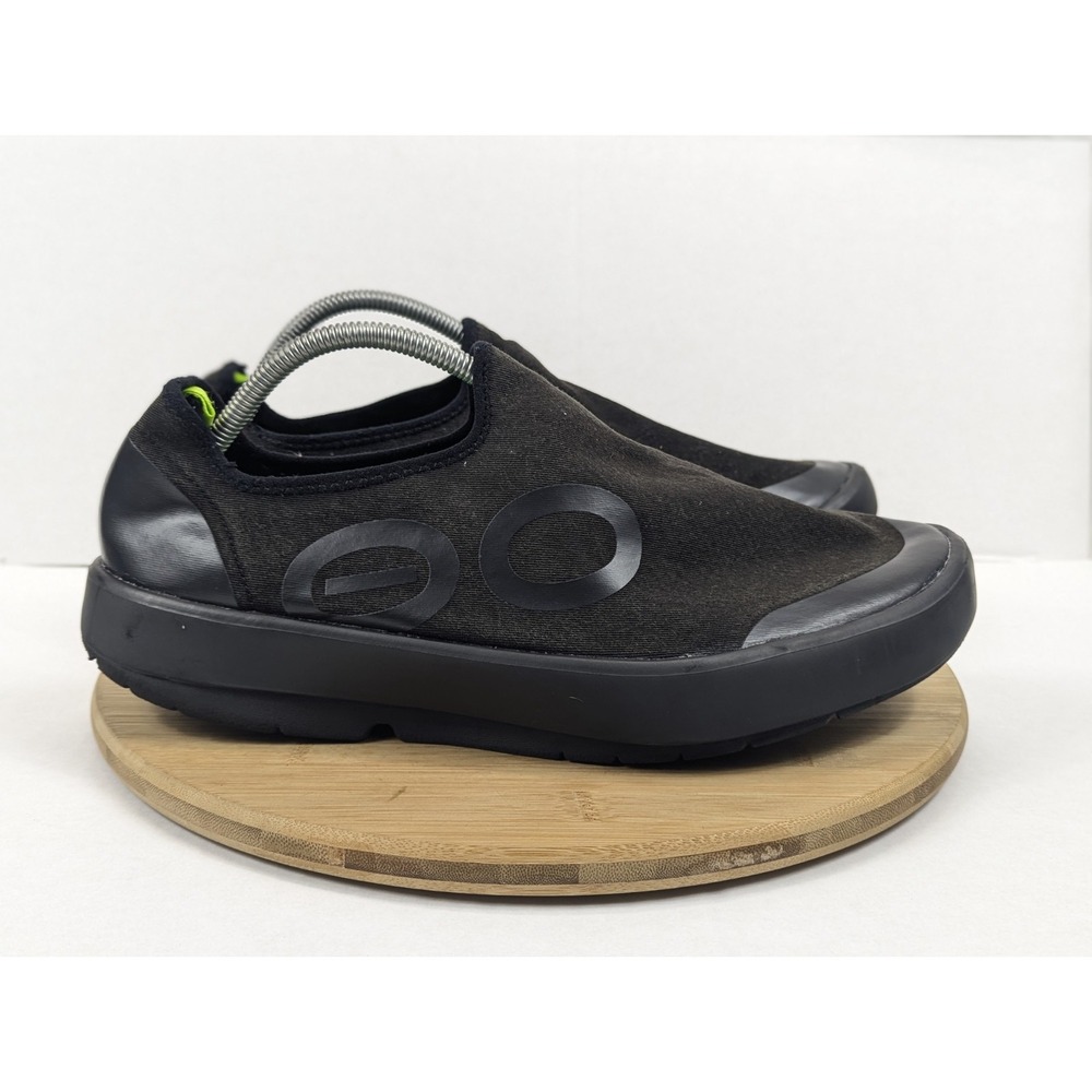 OOFOS Shoes Mens Size 14 Black OOmg EeZee Canvas Recovery Low Slip-On - Picture 2 of 12